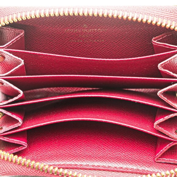 LOUIS VUITTON Red Monogram Leather Wallet - Picture 4 of 7